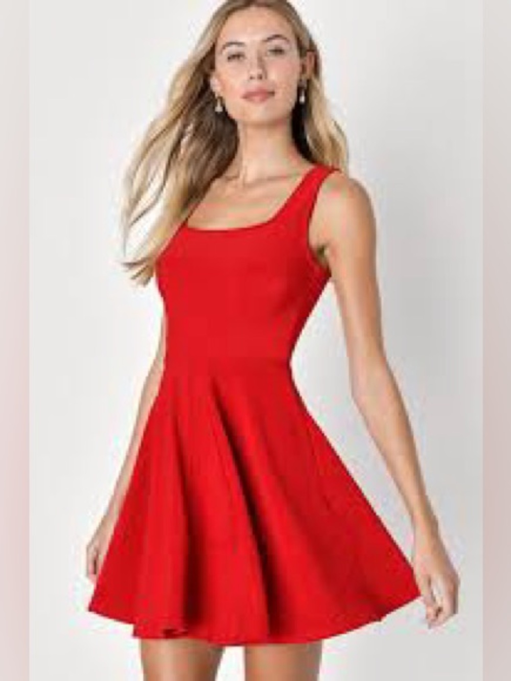 Lulu's Red Sleeveless Mini Fit & Flare Dress